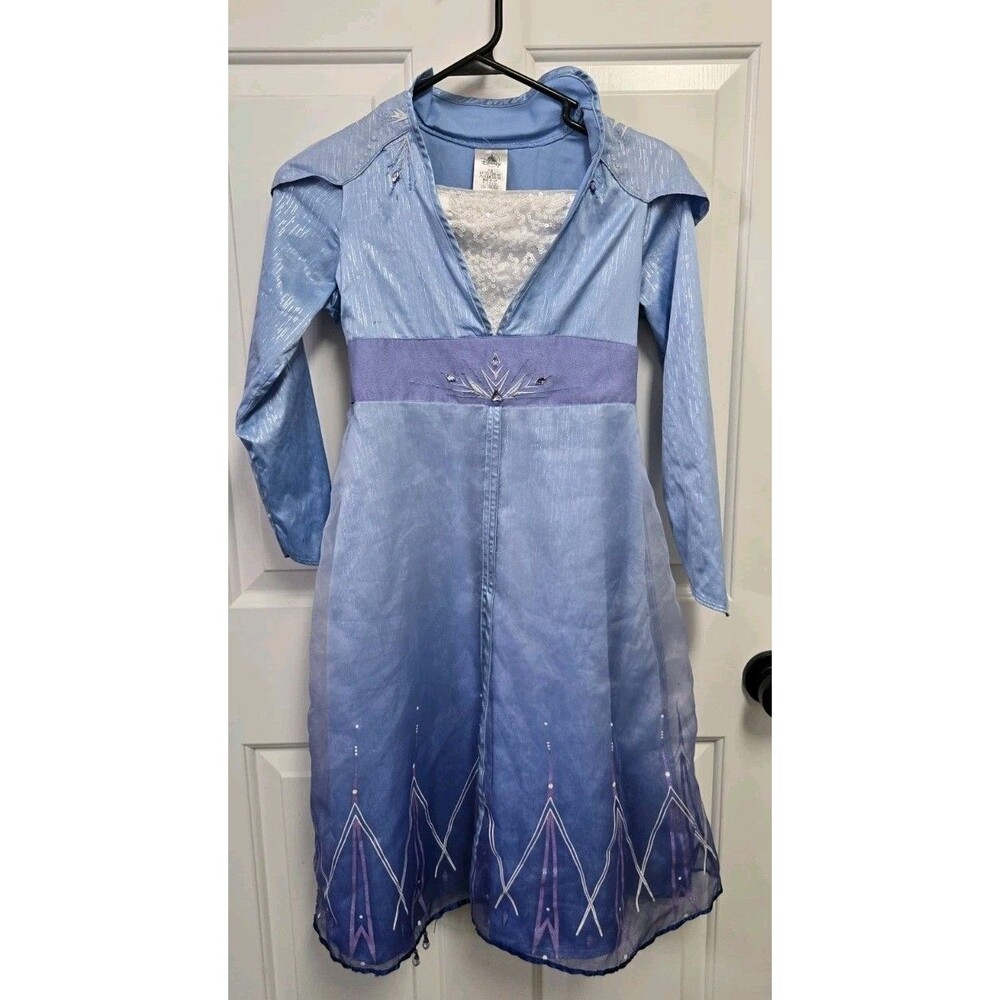 Disney Store Elsa Frozen 2 Deluxe Travel Costume Dress Girls 7/8 Read Note
